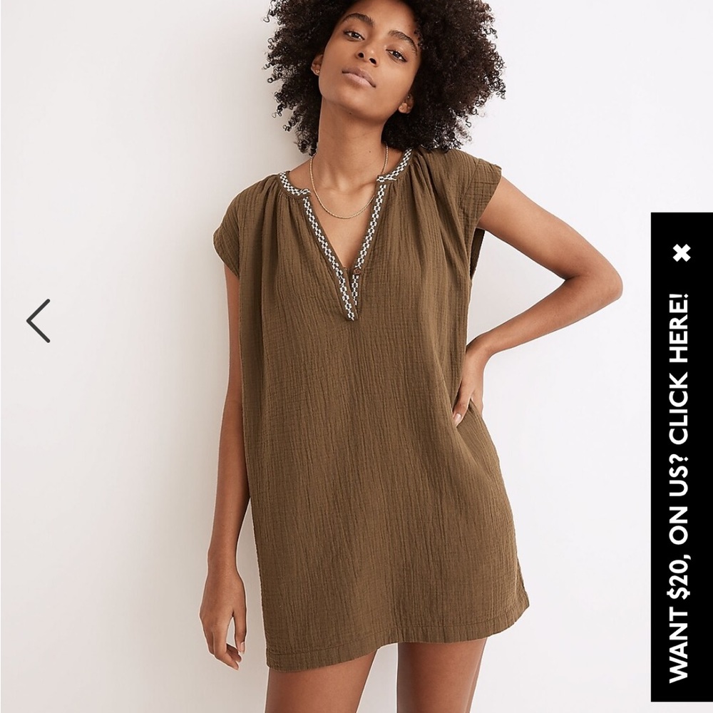 Cream Madewell Tunic swim coverup
